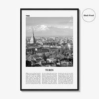 Turin Print Black and White, Turin Wall Art, Turin Poster, Turin Photo, Turin Wall Décor, Torino Poster Print, Piedmont, Italy, Italia,