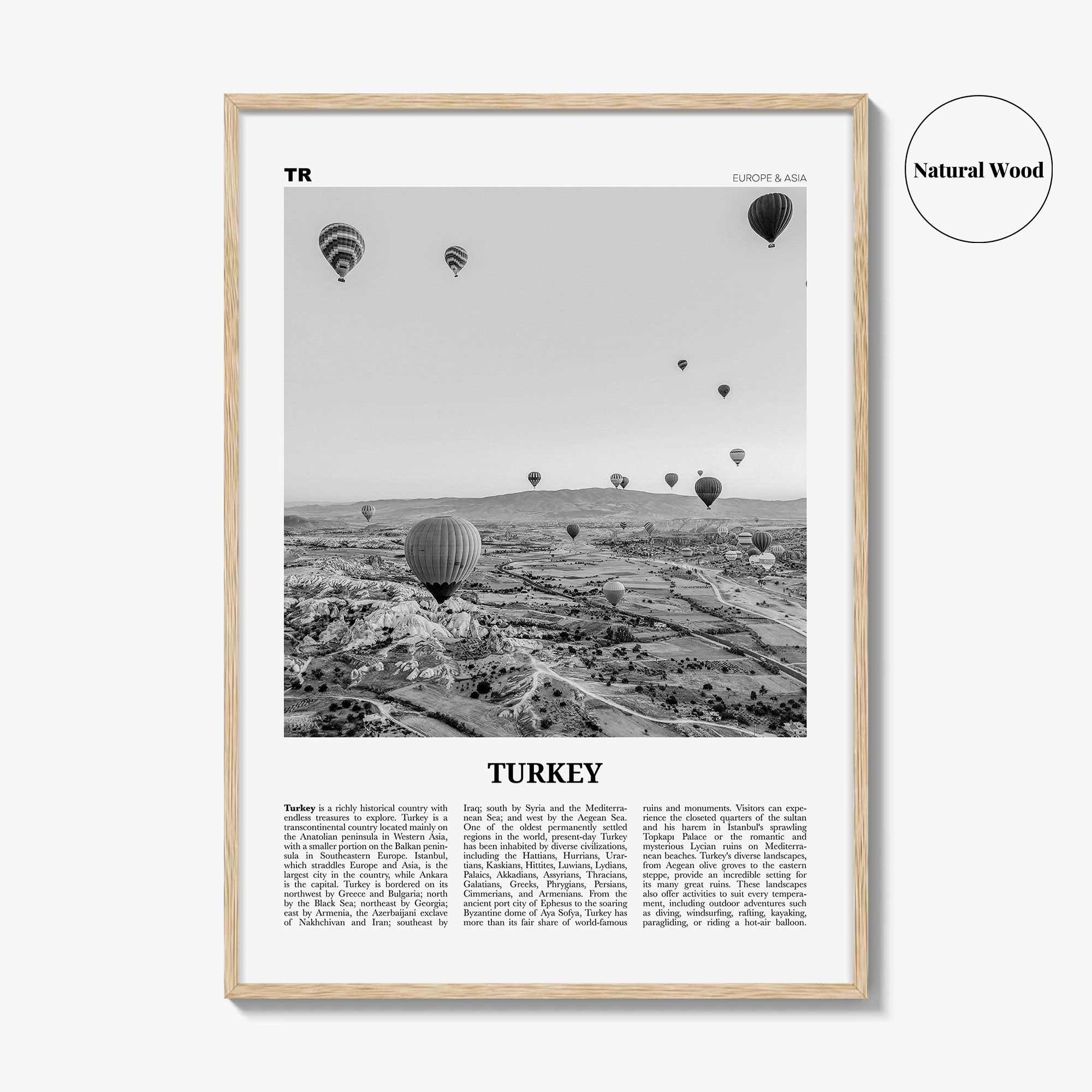 Turkey Print Black and White, Turkey Wall Art, Turkey Poster, Turkey Photo, Turkey Wall Decor, Türkiye, Ankara, Istanbul, Balkan, Turkish