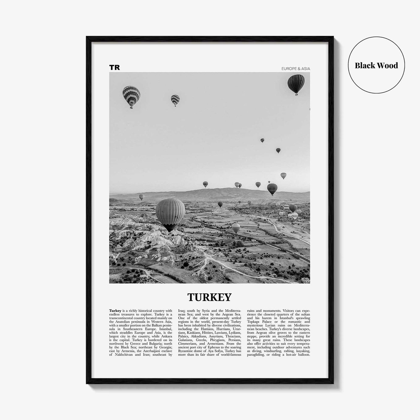 Turkey Print Black and White, Turkey Wall Art, Turkey Poster, Turkey Photo, Turkey Wall Decor, Türkiye, Ankara, Istanbul, Balkan, Turkish