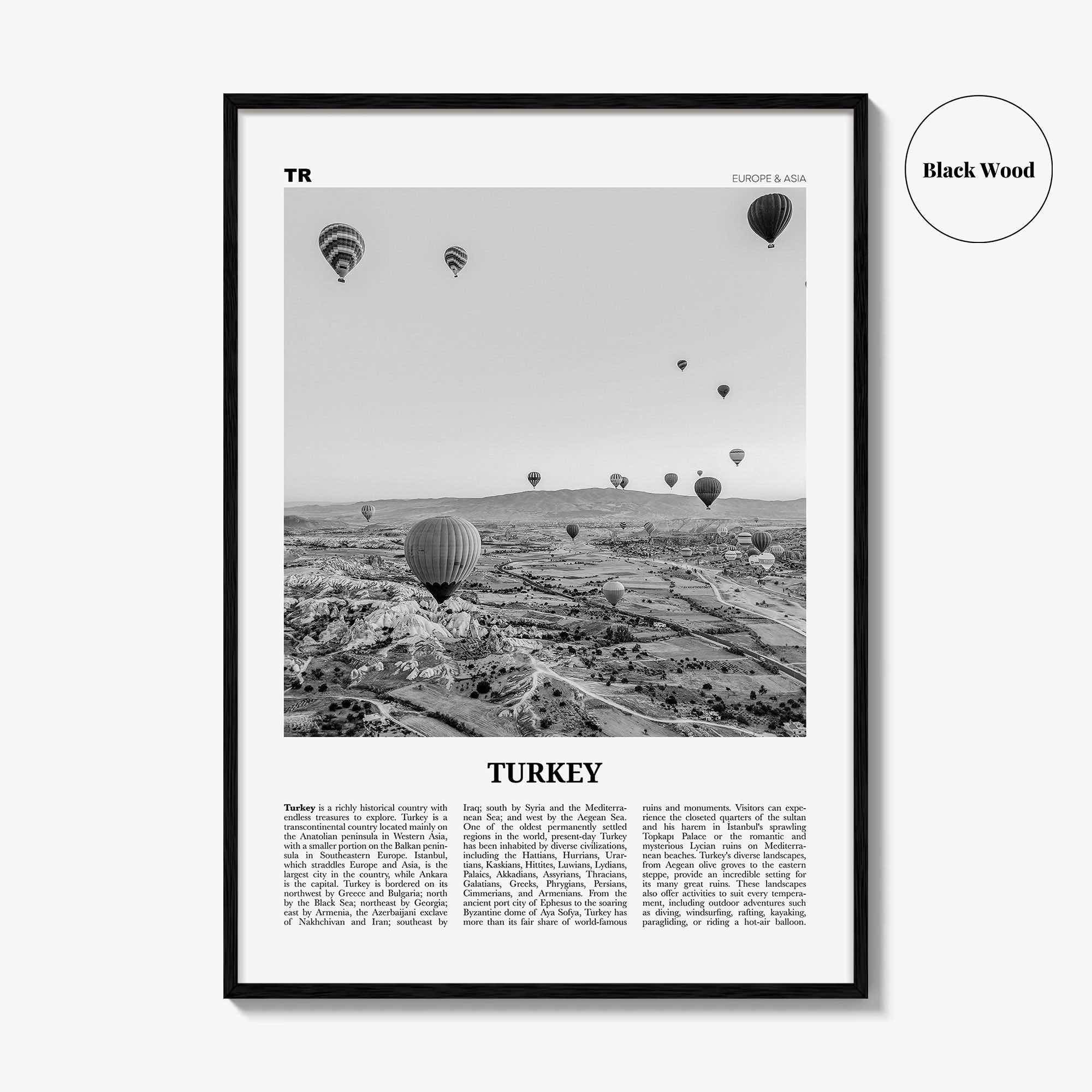 Turkey Print Black and White, Turkey Wall Art, Turkey Poster, Turkey Photo, Turkey Wall Decor, Türkiye, Ankara, Istanbul, Balkan, Turkish