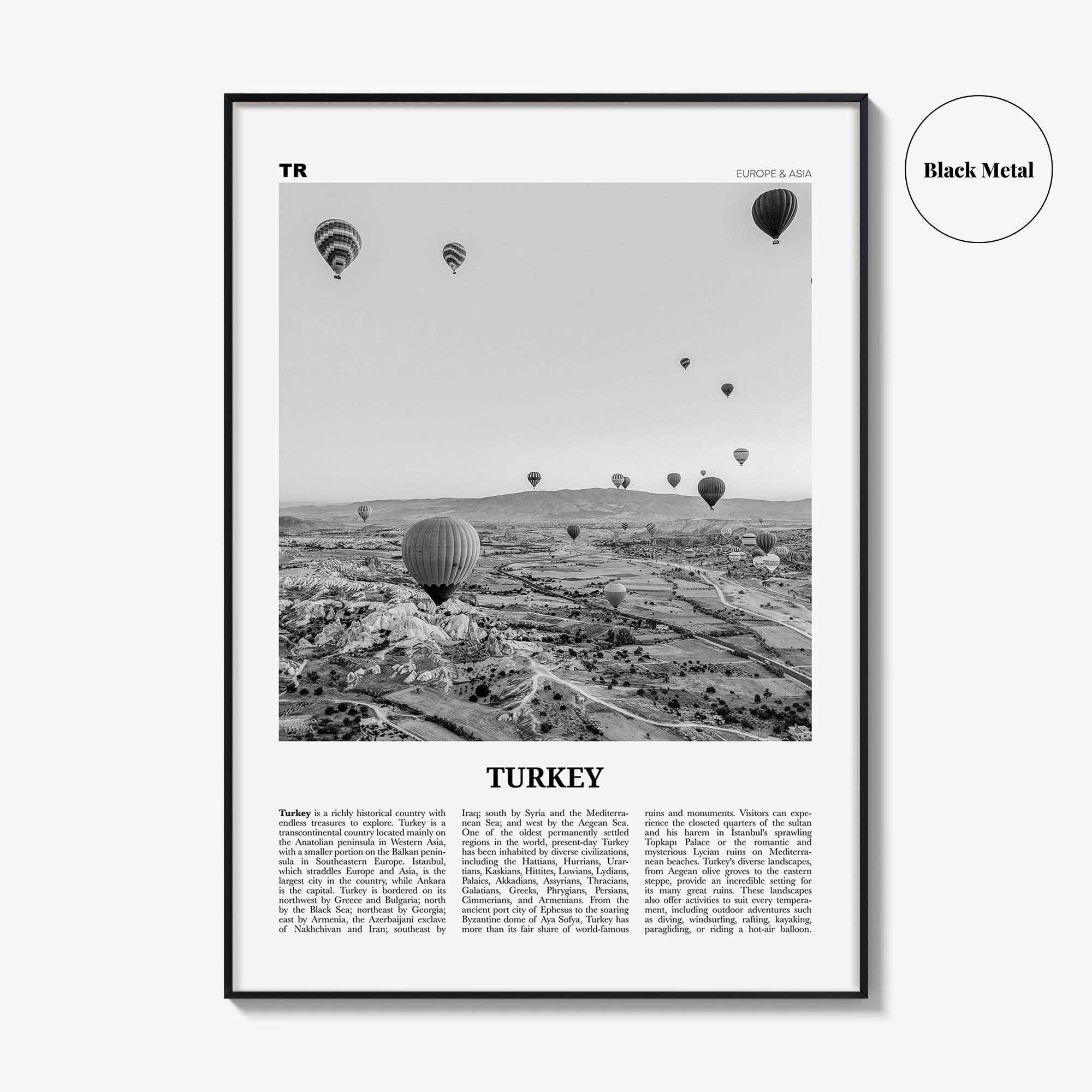 Turkey Print Black and White, Turkey Wall Art, Turkey Poster, Turkey Photo, Turkey Wall Decor, Türkiye, Ankara, Istanbul, Balkan, Turkish