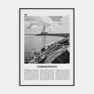 Turkmenistan Travel B&W Poster