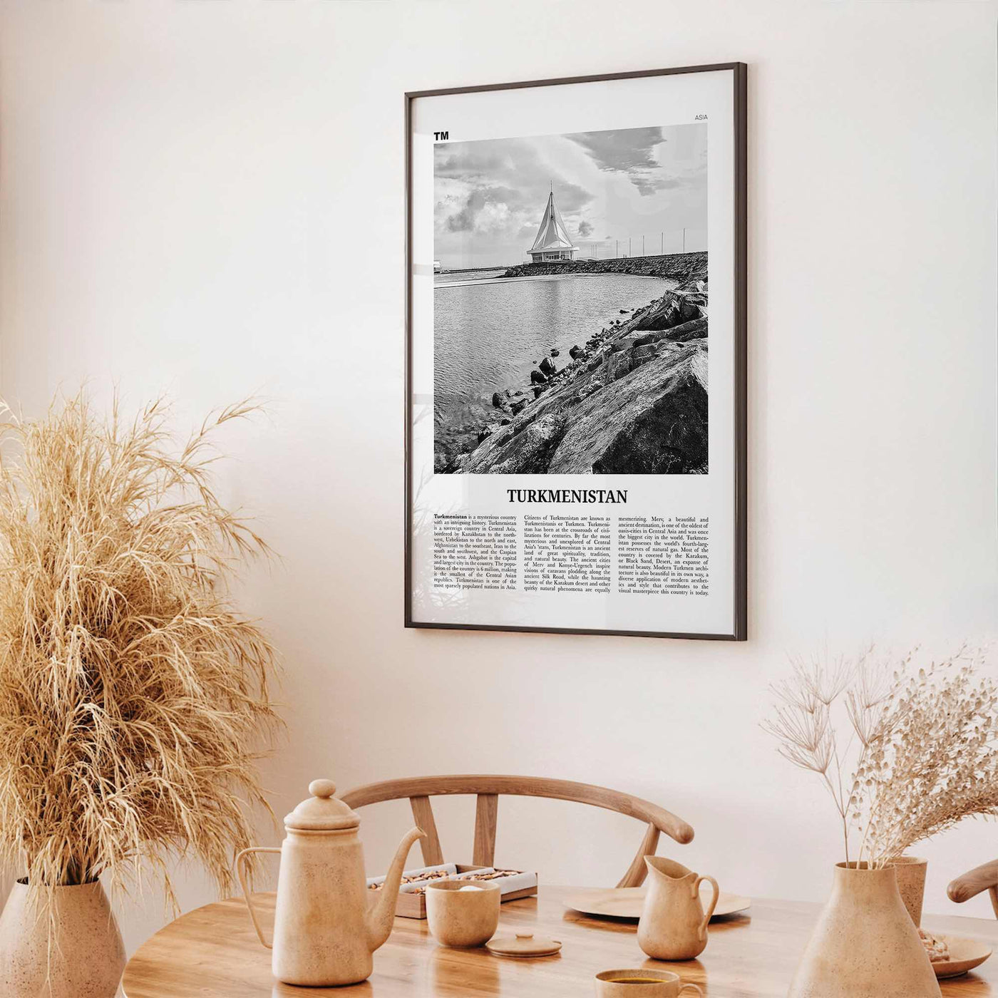 Turkmenistan Print Black and White, Turkmenistan Wall Art, Turkmenistan Poster, Turkmenistan Photo, Türkmenistan, Turkmenia, Ashgabat, Asia