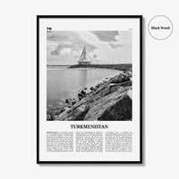 Turkmenistan Print Black and White, Turkmenistan Wall Art, Turkmenistan Poster, Turkmenistan Photo, Türkmenistan, Turkmenia, Ashgabat, Asia