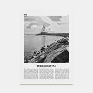 Turkmenistan Travel B&W Poster