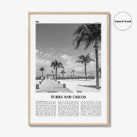 Turks and Caicos Islands Print Black and White, Turks and Caicos Wall Art, Turks and Caicos Poster, Turks and Caicos Photo