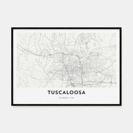 Tuscaloosa Map Landscape Poster