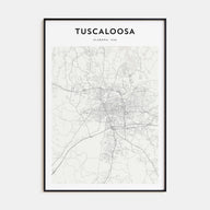 Tuscaloosa Map Portrait Poster