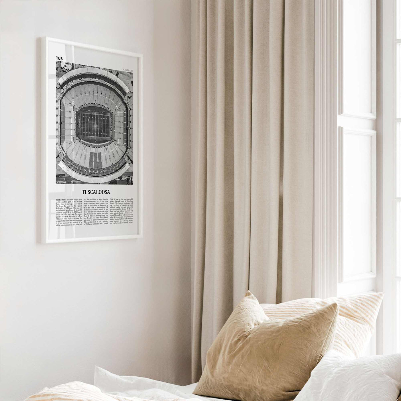 Tuscaloosa Print Black and White No 1, Tuscaloosa Wall Art, Tuscaloosa Poster, Tuscaloosa Photo, Tuscaloosa Wall Décor, Alabama, USA