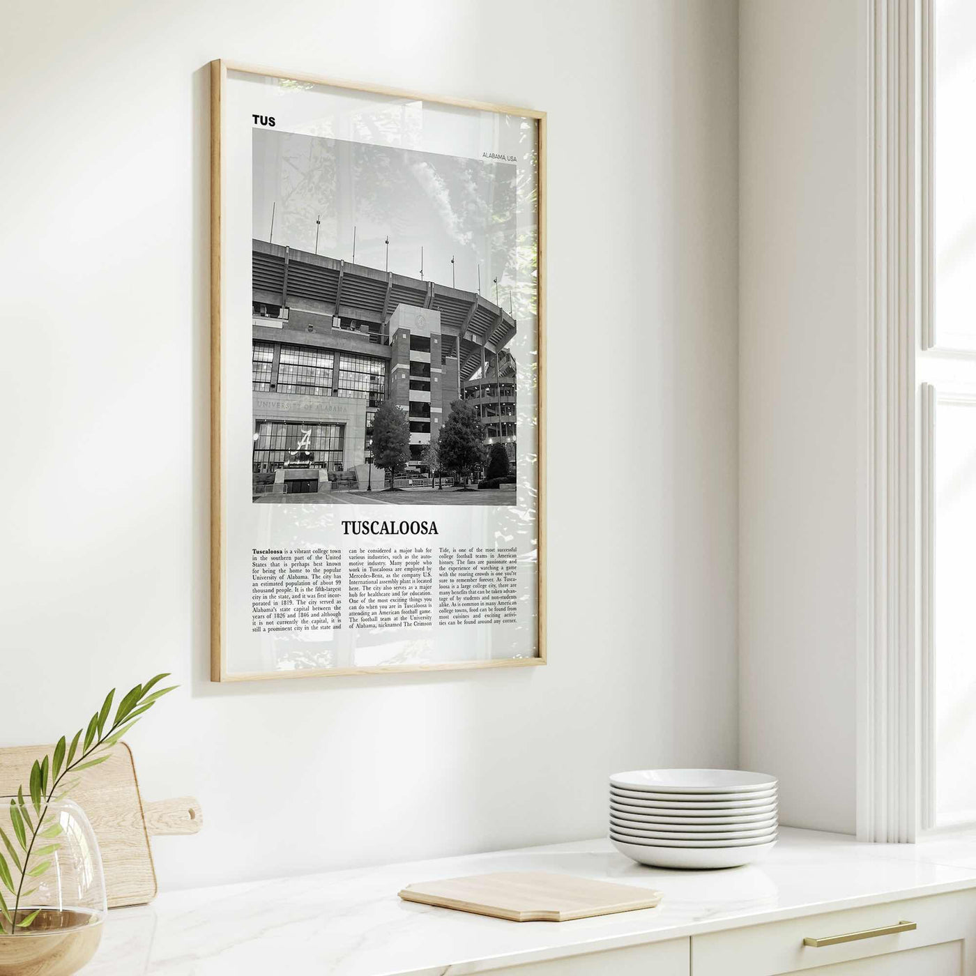 Tuscaloosa Print Black and White No 2, Tuscaloosa Wall Art, Tuscaloosa Poster, Tuscaloosa Photo, Tuscaloosa Wall Décor, Tuscaloosa, US