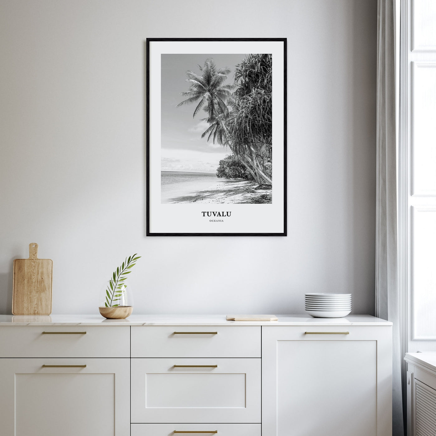 Tuvalu Portrait B&W Poster
