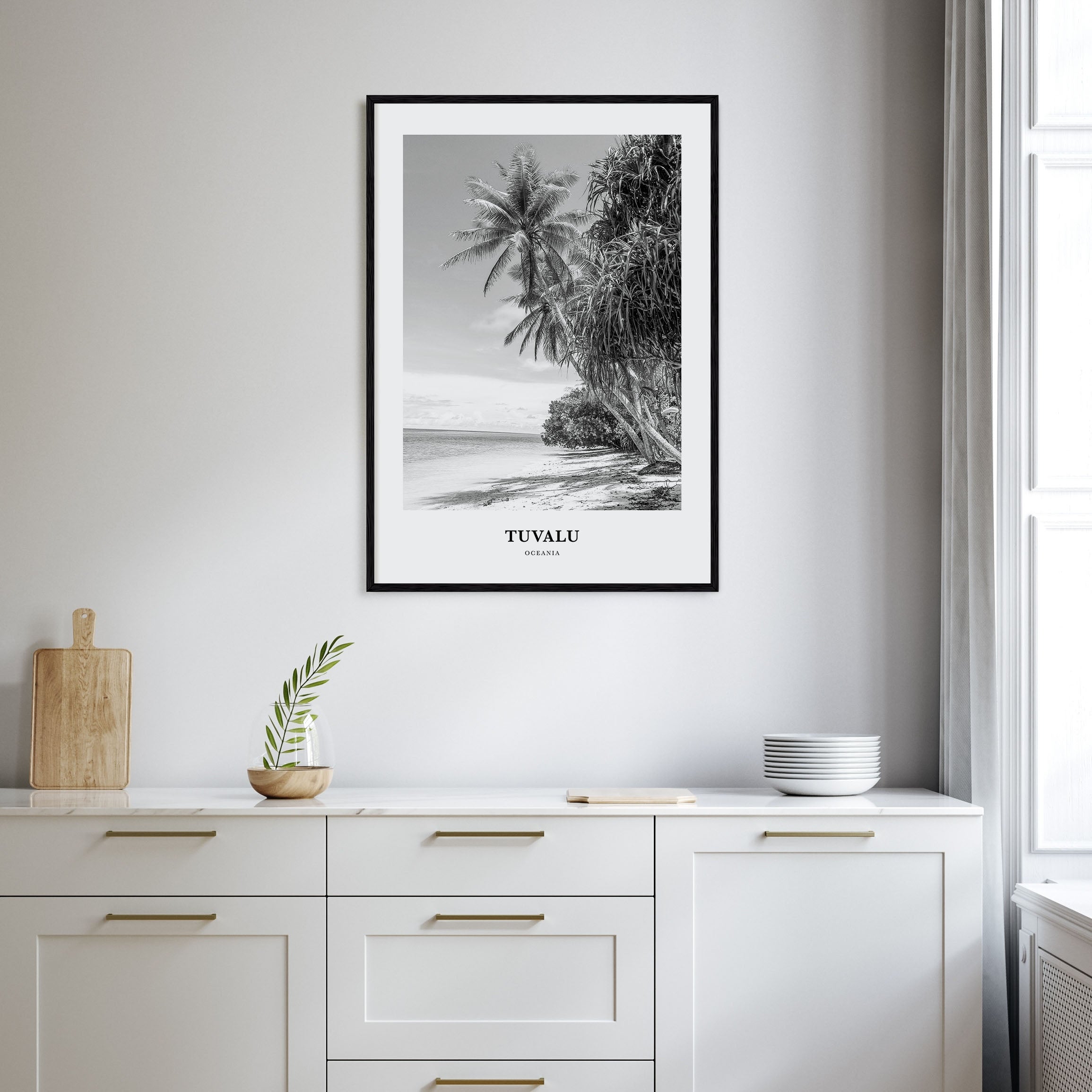 Tuvalu Portrait B&W Poster