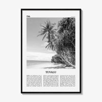 Tuvalu Print Black and White, Tuvalu Wall Art, Tuvalu Poster, Tuvalu Photo, Tuvalu Wall Décor, Tuvalu Map, Oceania