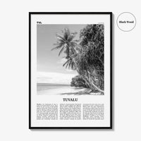 Tuvalu Print Black and White, Tuvalu Wall Art, Tuvalu Poster, Tuvalu Photo, Tuvalu Wall Décor, Tuvalu Map, Oceania