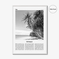 Tuvalu Print Black and White, Tuvalu Wall Art, Tuvalu Poster, Tuvalu Photo, Tuvalu Wall Décor, Tuvalu Map, Oceania