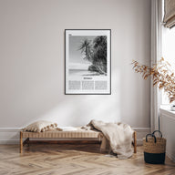Tuvalu Travel B&W Poster