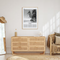 Tuvalu Travel B&W Poster
