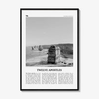 Twelve Apostles Print Black and White, Twelve Apostles Wall Art, Twelve Apostles Poster, Twelve Apostles Photo, Victoria, Australia