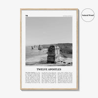 Twelve Apostles Print Black and White, Twelve Apostles Wall Art, Twelve Apostles Poster, Twelve Apostles Photo, Victoria, Australia