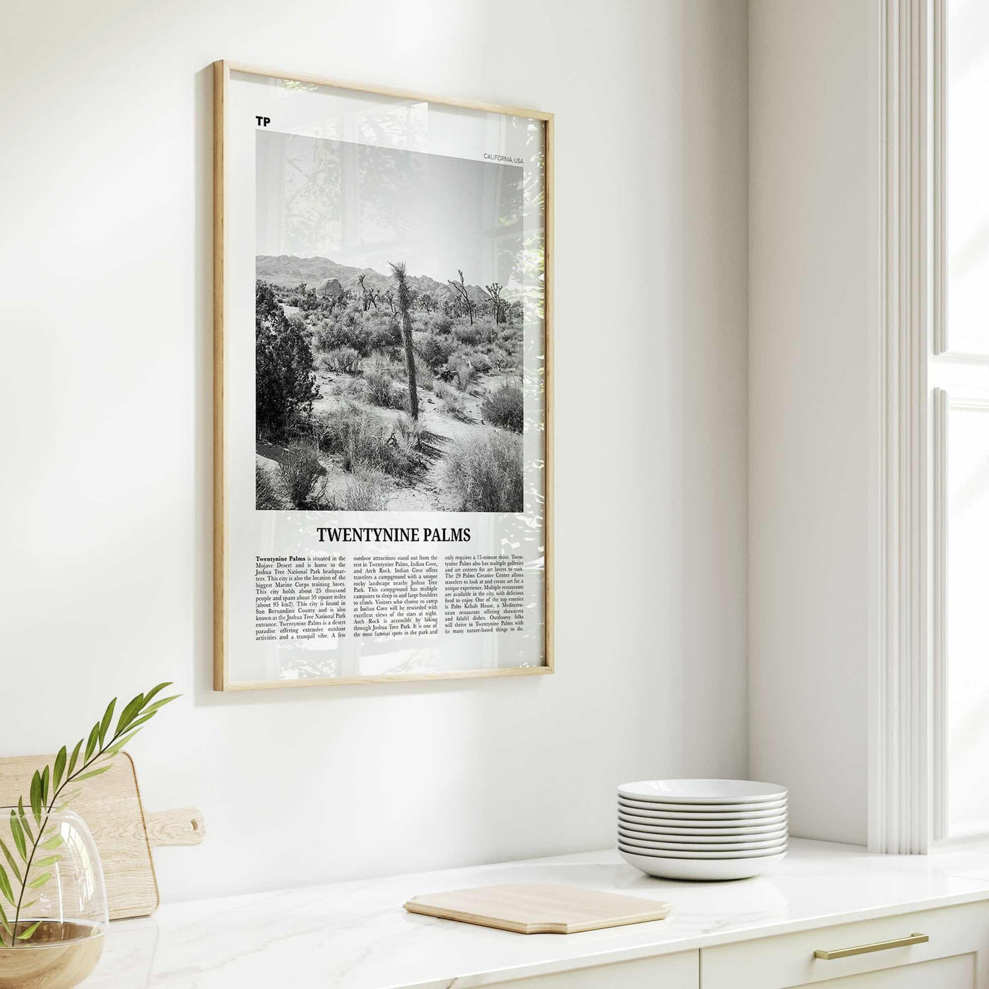 Twentynine Palms Print Black and White, Twentynine Palms Wall Art, Twentynine Palms Poster, Twentynine Palms Photo, California, USA