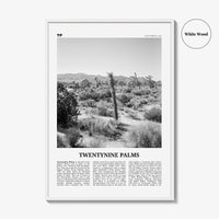 Twentynine Palms Print Black and White, Twentynine Palms Wall Art, Twentynine Palms Poster, Twentynine Palms Photo, California, USA