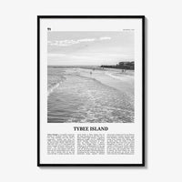 Tybee Island Print Black and White, Tybee Island Wall Art, Tybee Island Poster, Tybee Island Photo, Tybee Island Wall Décor, Georgia, USA