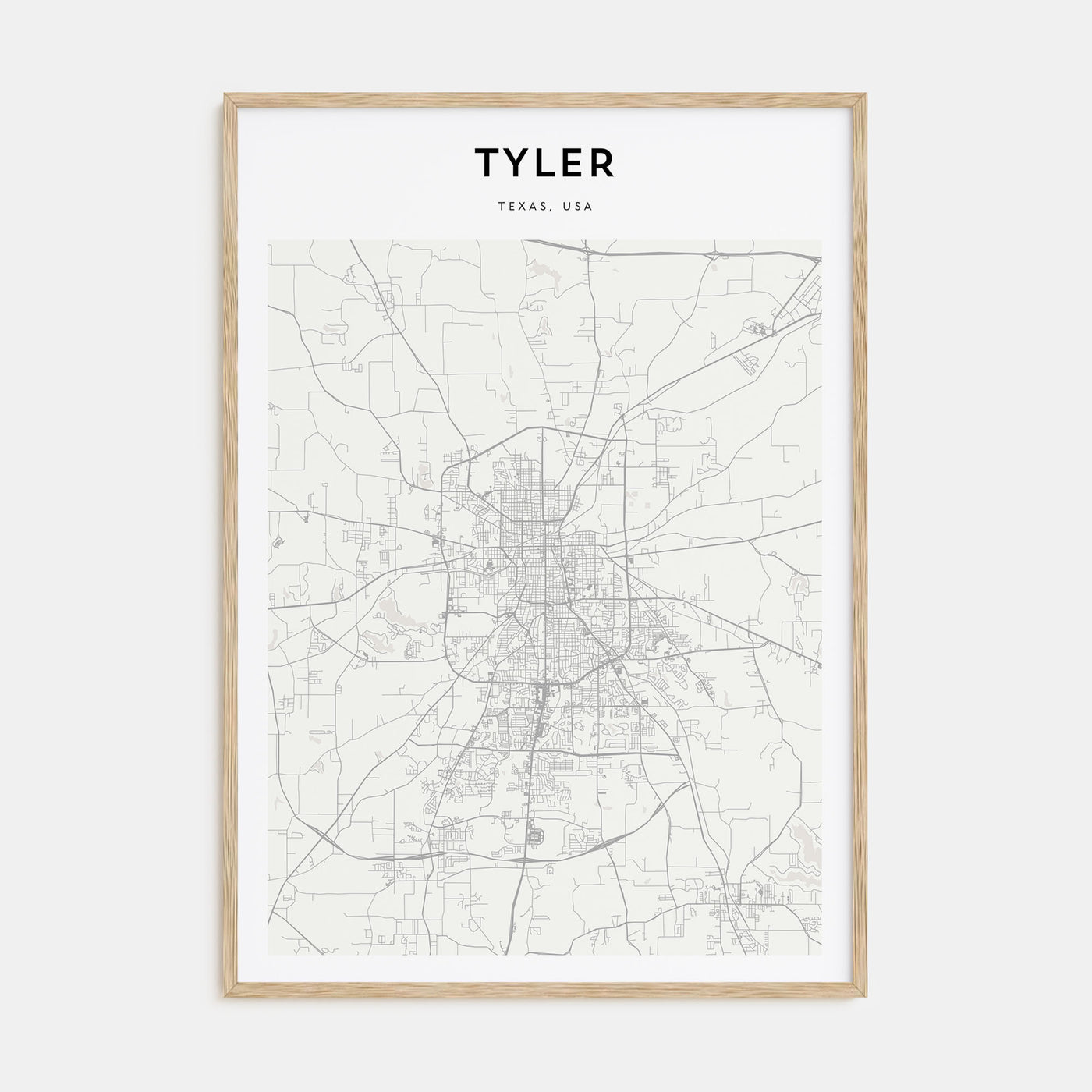 Tyler Map Portrait Poster