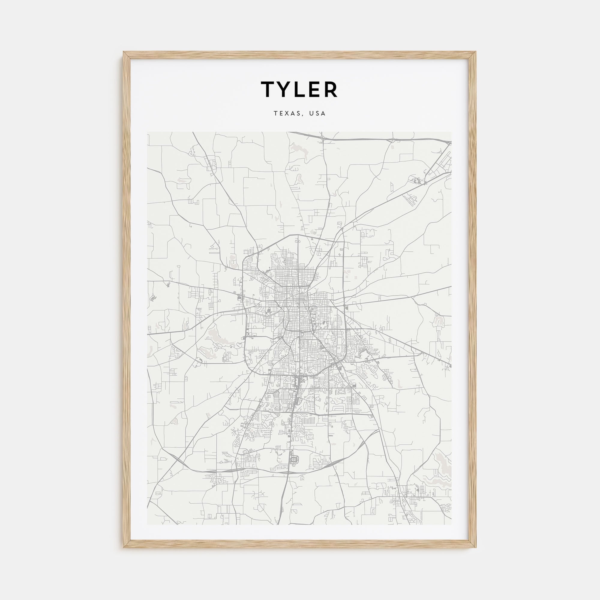 Tyler Map Portrait Poster
