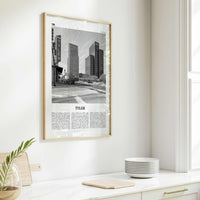 Tyler Print Black and White, Tyler Wall Art, Tyler Poster, Tyler Photo, Tyler Wall Décor, Tyler Map, Texas, USA