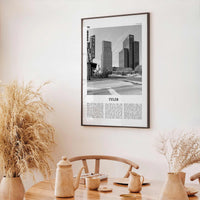 Tyler Print Black and White, Tyler Wall Art, Tyler Poster, Tyler Photo, Tyler Wall Décor, Tyler Map, Texas, USA