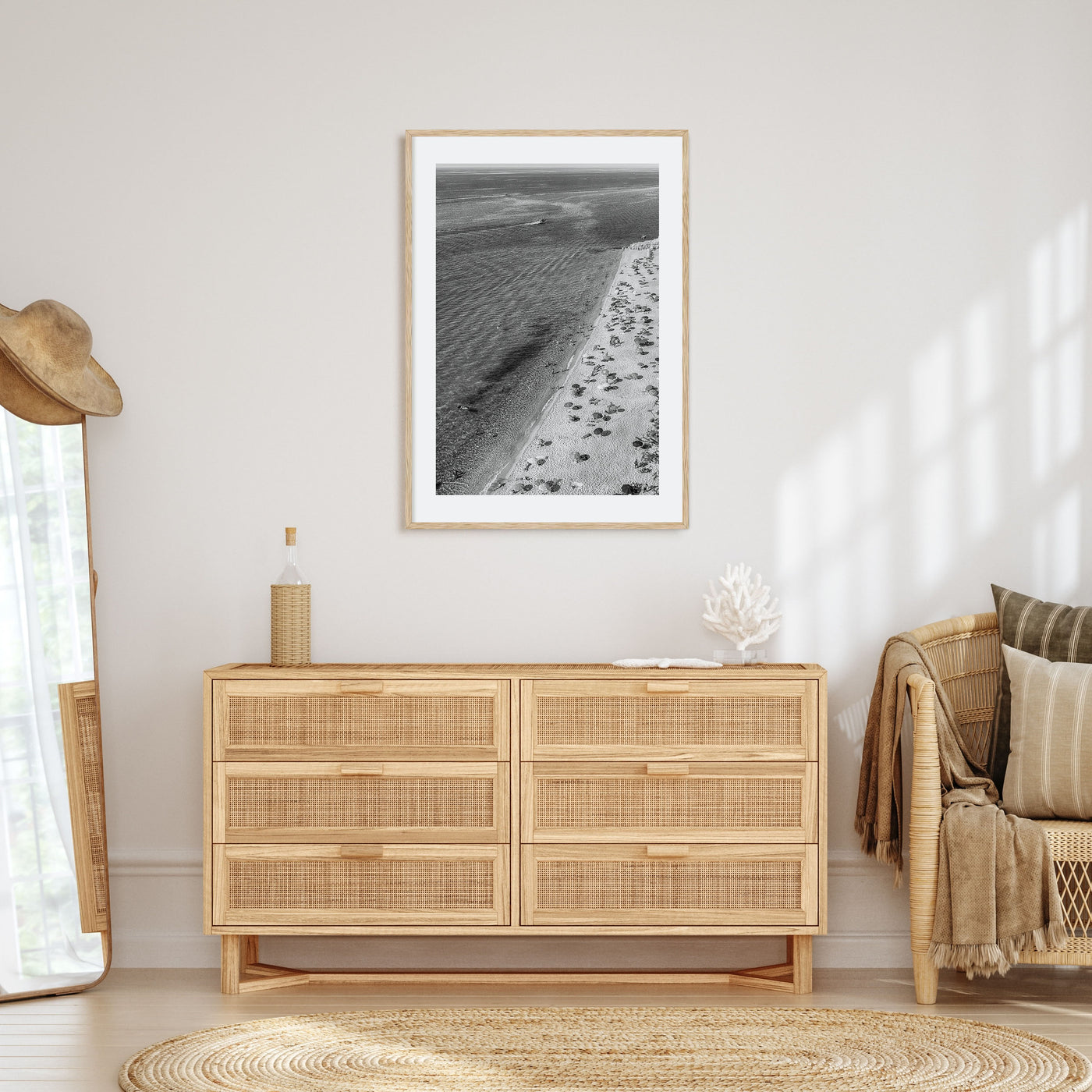 Tyrrhenian Sea Photo B&W No 1 Poster