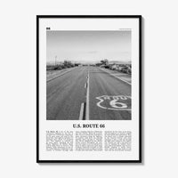 US Route 66 Print Black and White, Us Route 66 Wall Art, Us Route 66 Poster, Us Route 66 Photo, Us Route 66 Wall Décor, Us Route 66 Map