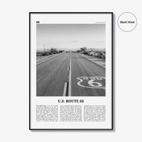 US Route 66 Print Black and White, Us Route 66 Wall Art, Us Route 66 Poster, Us Route 66 Photo, Us Route 66 Wall Décor, Us Route 66 Map