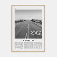 U.S. Route 66 Travel B&W Poster