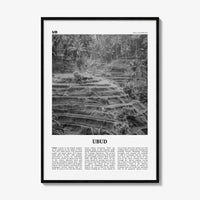 Ubud Print Black and White, Ubud Wall Art, Ubud Poster, Ubud Photo, Ubud Wall Décor, Ubud Map, Bali, Indonesia
