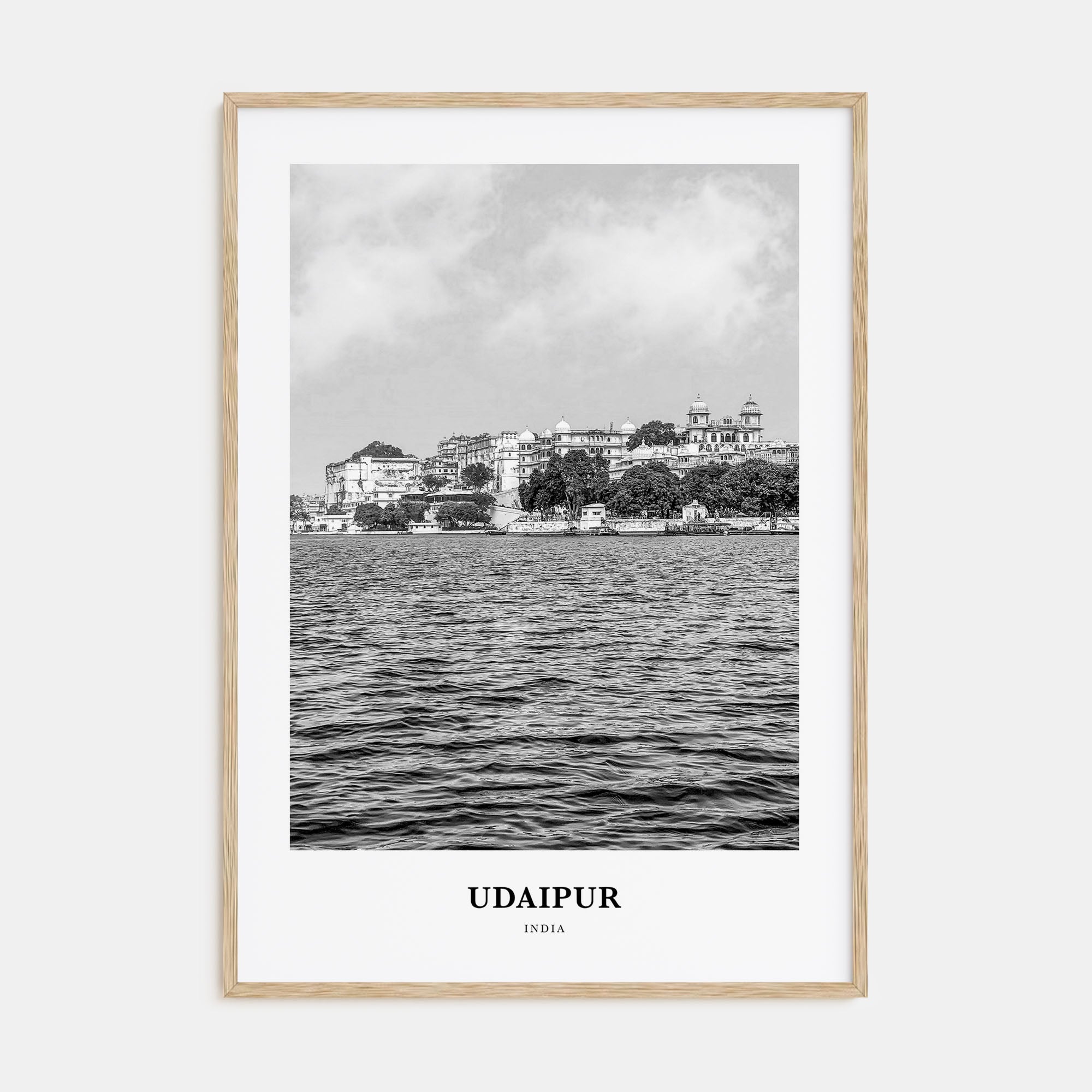 Udaipur Portrait B&W Poster