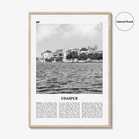 Udaipur Print Black and White, Udaipur Wall Art, Udaipur Poster, Udaipur Photo, Udaipur Wall Décor, Udaipur Map, India