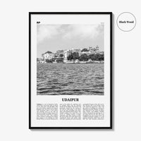 Udaipur Print Black and White, Udaipur Wall Art, Udaipur Poster, Udaipur Photo, Udaipur Wall Décor, Udaipur Map, India