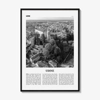 Udine Print Black and White, Udine Wall Art, Udine Poster, Udine Photo, Udine Wall Décor, Udine Map, Italy