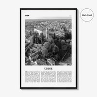 Udine Print Black and White, Udine Wall Art, Udine Poster, Udine Photo, Udine Wall Décor, Udine Map, Italy