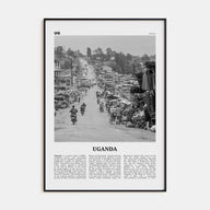 Uganda Travel B&W Poster