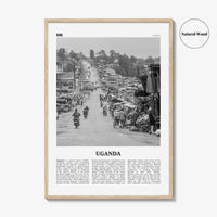 Uganda Print Black and White, Uganda Wall Art, Uganda Poster, Uganda Photo, Uganda Wall Decor, Country Art Print, Kampala, Africa
