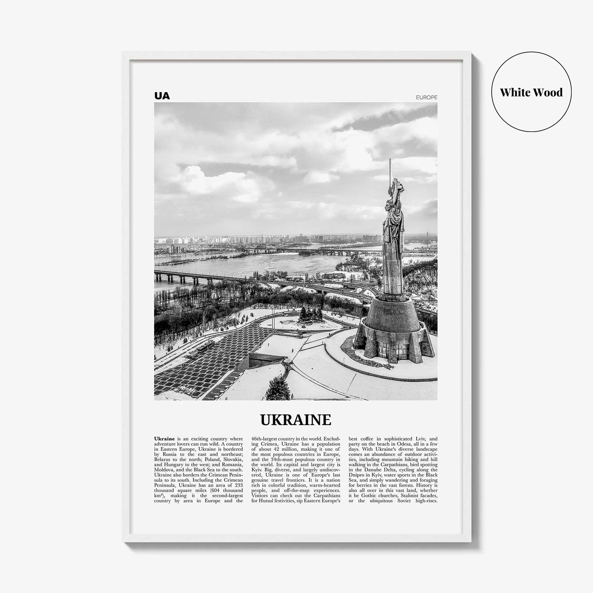 Ukraine Print Black and White No 1, Ukraine Wall Art, Ukraine Poster, Ukraine Photo, Ukraine Wall Decor, Country Print, Україн, Ukrayina