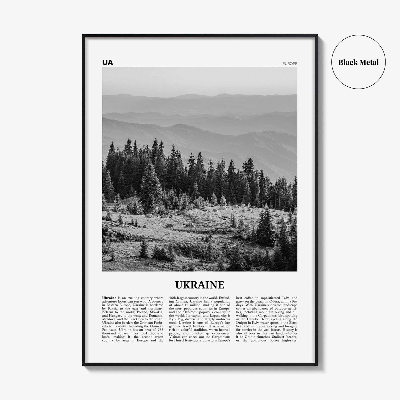 Ukraine Print Black and White No 2, Ukraine Wall Art, Ukraine Poster, Ukraine Photo, Ukraine Wall Decor, Україн, Ukrayina