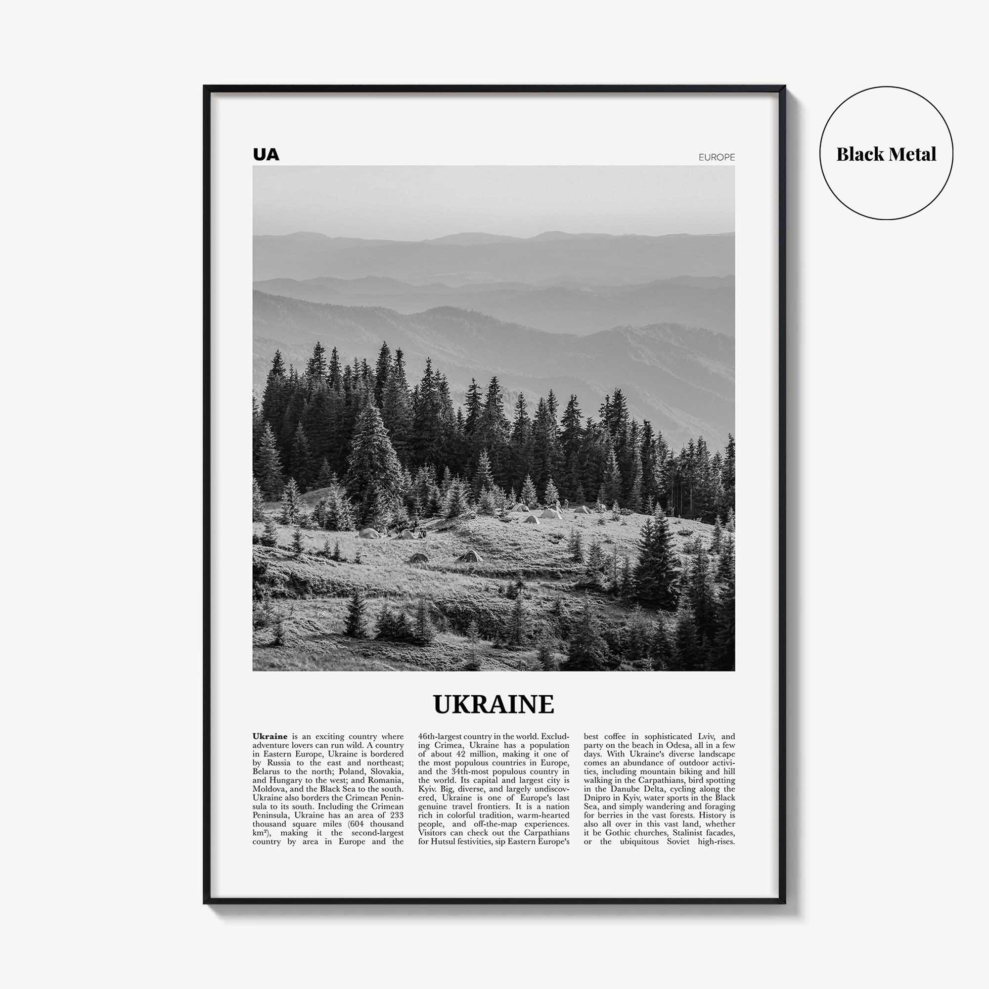 Ukraine Print Black and White No 2, Ukraine Wall Art, Ukraine Poster, Ukraine Photo, Ukraine Wall Decor, Україн, Ukrayina