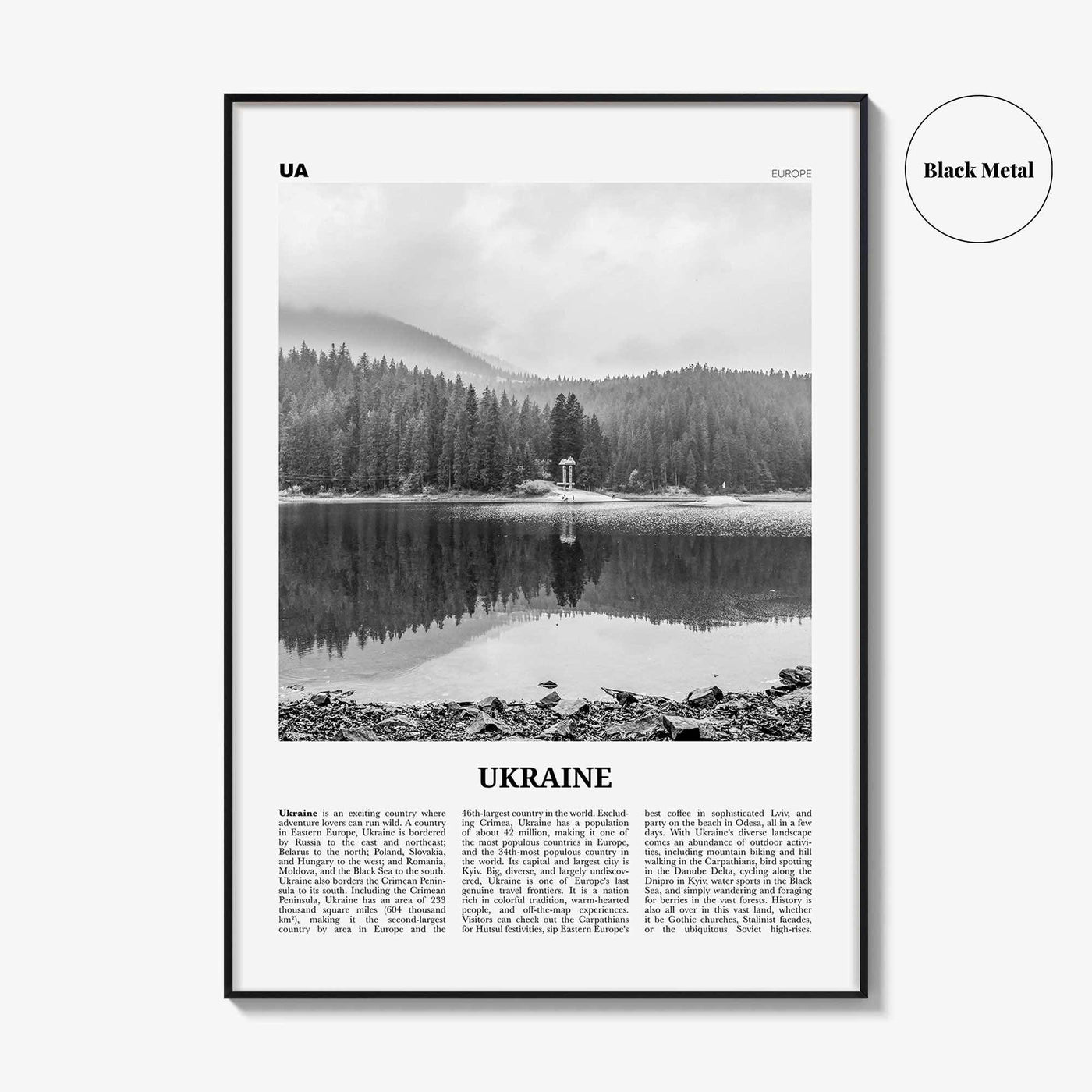 Ukraine Print Black and White No 4, Ukraine Wall Art, Ukraine Poster, Ukraine Photo, Ukraine Wall Decor, Country Print, Україн, Ukrayina