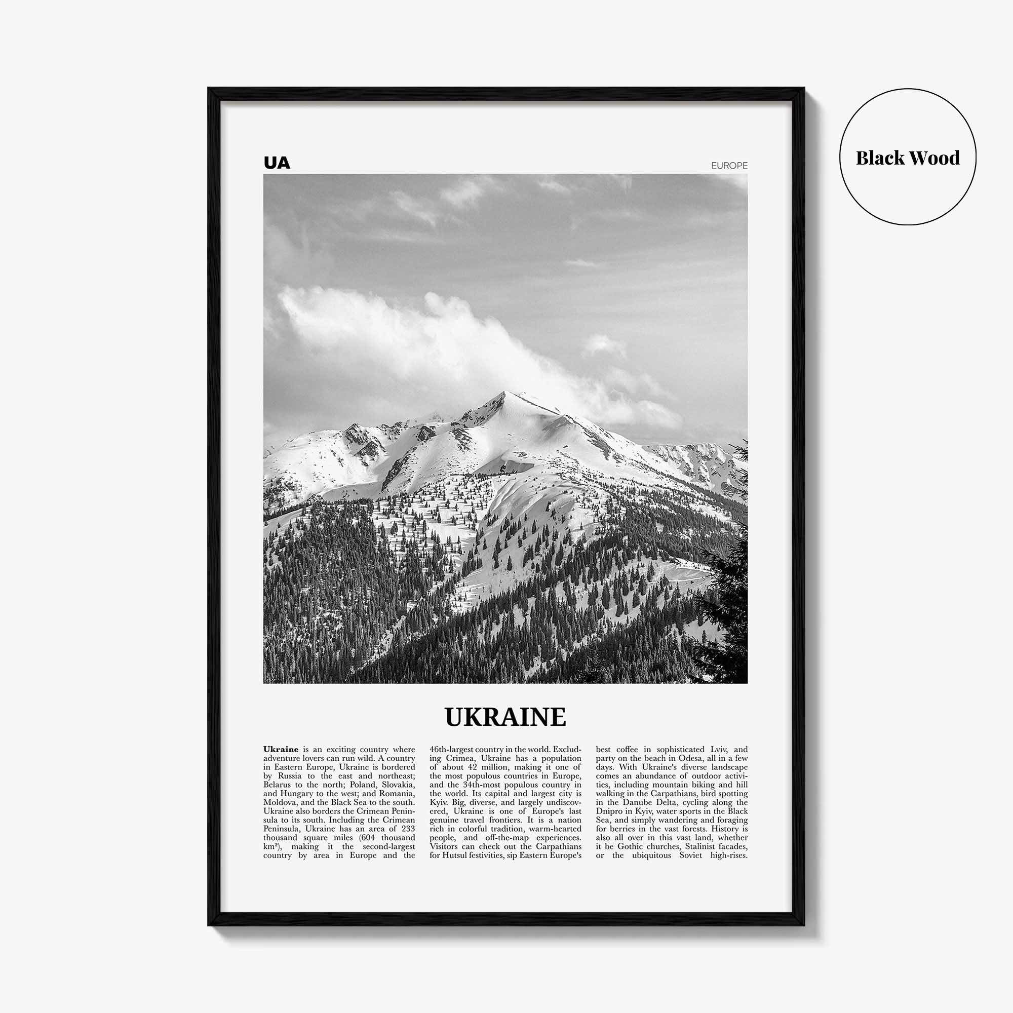 Ukraine Print Black and White No 5, Ukraine Wall Art, Ukraine Poster, Ukraine Photo, Ukraine Wall Decor, Country Print, Україн, Ukrayina