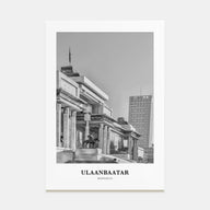 Ulaanbaatar Portrait B&W Poster