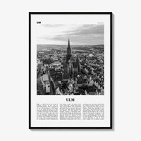 Ulm Print Black and White, Ulm Wall Art, Ulm Poster, Ulm Photo, Ulm Wall Décor, Ulm Map, Germany