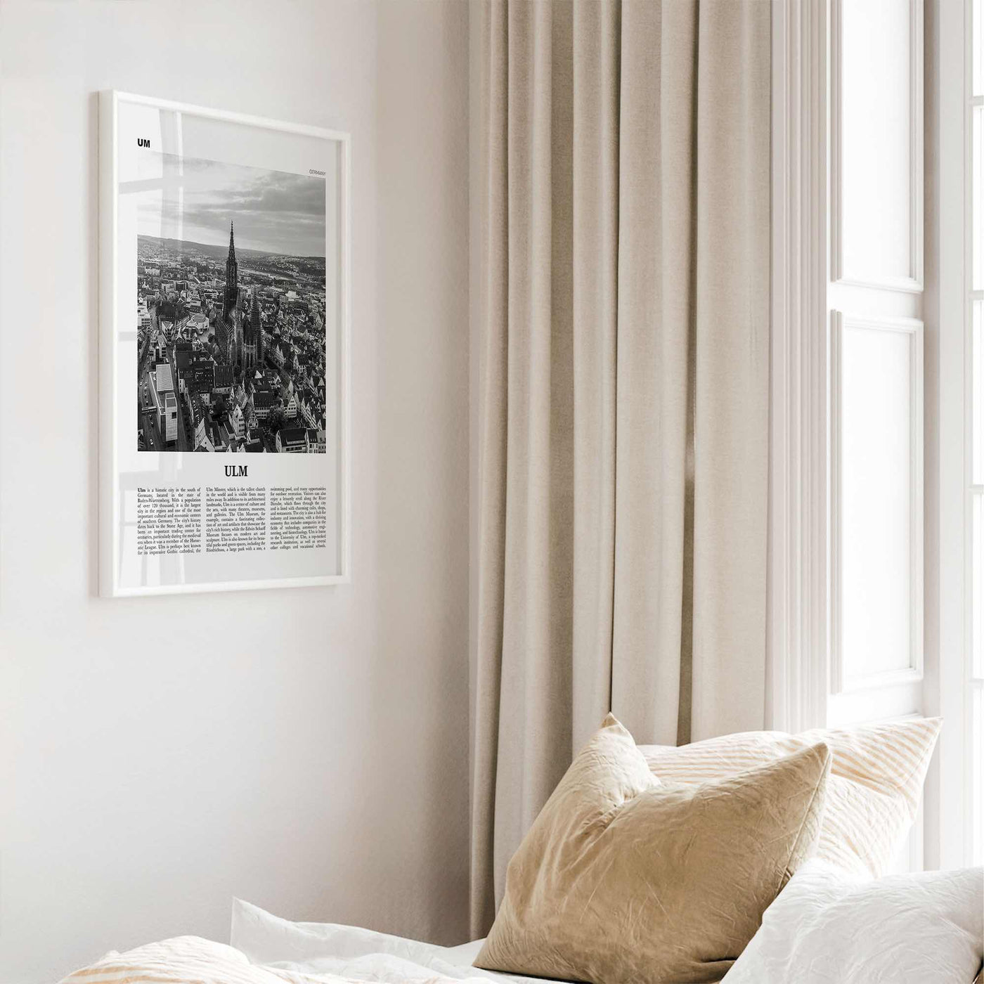 Ulm Print Black and White, Ulm Wall Art, Ulm Poster, Ulm Photo, Ulm Wall Décor, Ulm Map, Germany